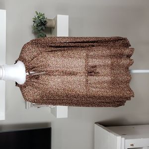 Rosemunde Copenhagen Long Sleeve Semi Sheer Tunic Blouse NWT